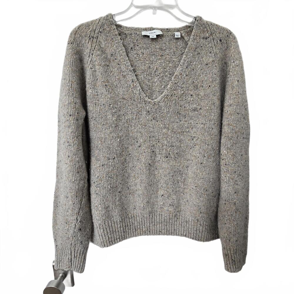 VINCE - Wool/Alpaca Blend V-Neck Sweater.  Size Large